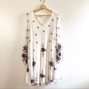 Free People Oxford Embroidered Shift Dress NWT